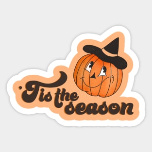 'Tis the Season Halloween Pumpkin Sticker